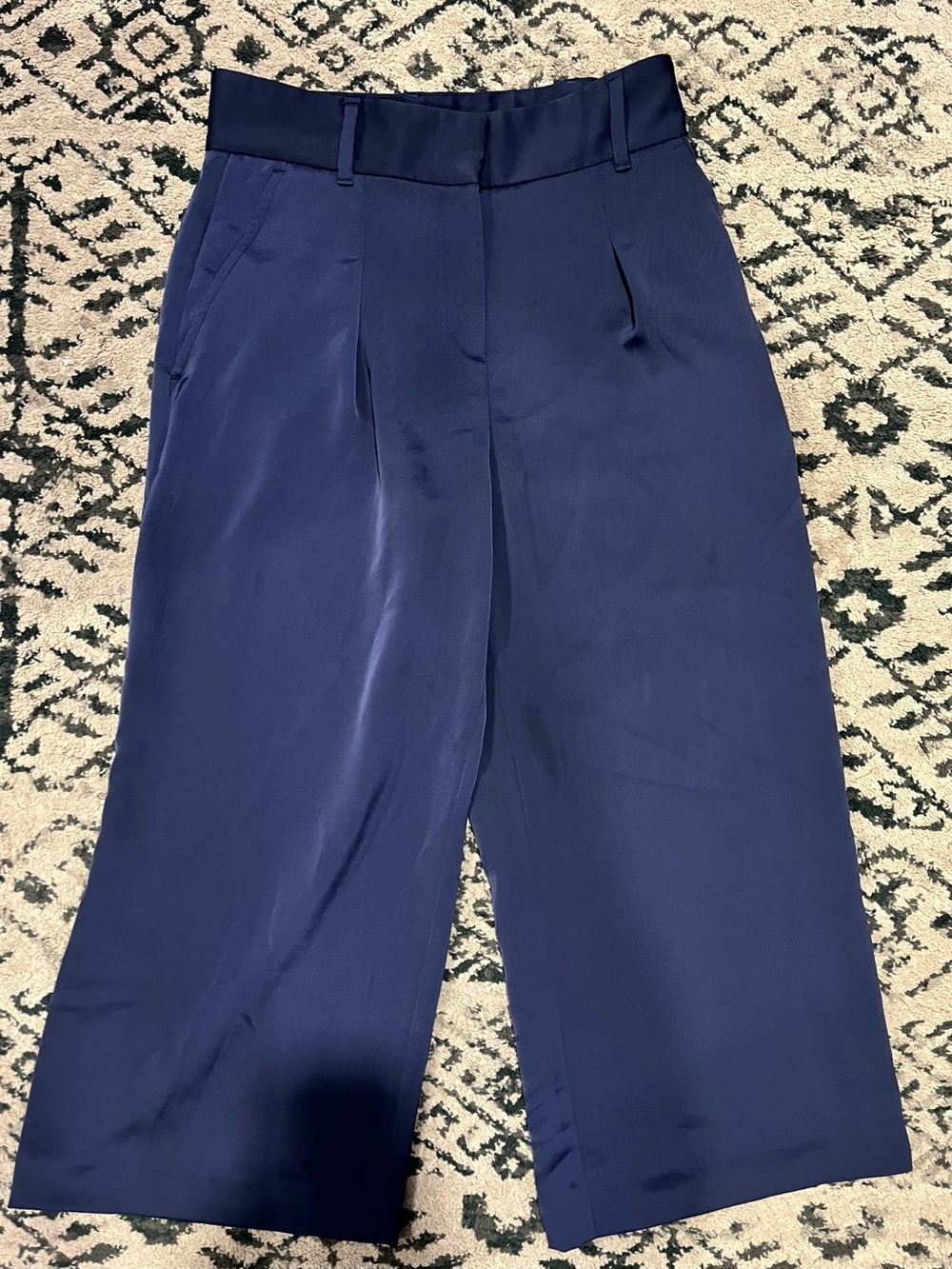 LOFT Petites High Waisted Cropped Leg Trousers Size 00P - Picture 2 of 8